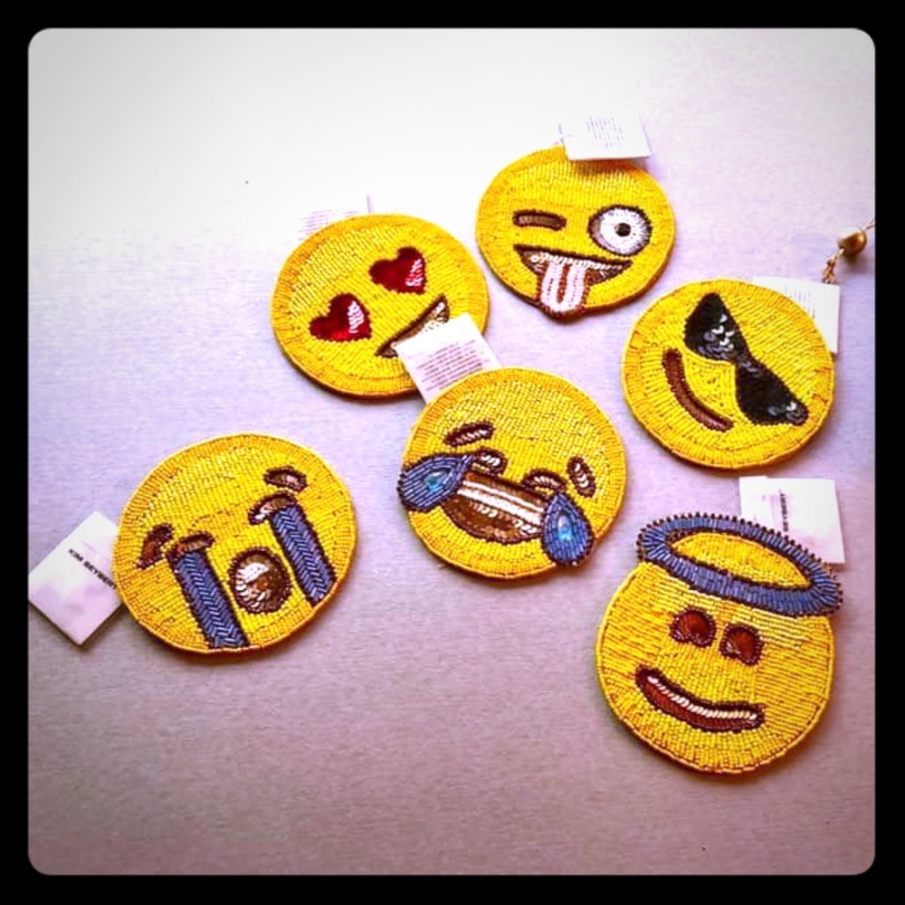 Kim Seybert Emoji Coasters (New w/tags)